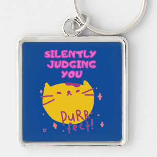 Porte-clés porte - clé drôle "PURR FECT"