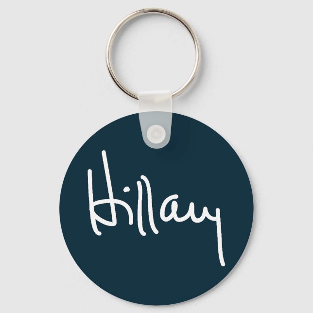 Porte-clés Porte - clé du bouton de signature Hillary (Recto)