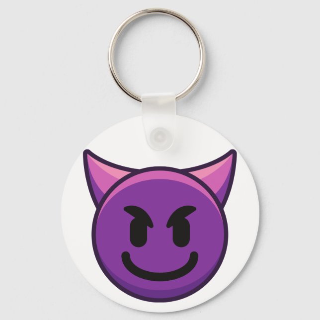 Porte-clés Porte - clé du bouton Devil Emoji (Recto)