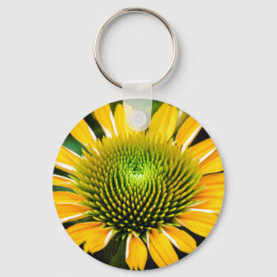 Porte-clés Porte - clé du bouton du confleur jaune Sunburst