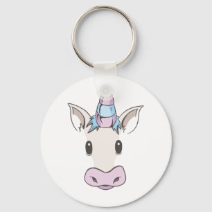 Porte-clés Porte - clé du bouton face de la licorne