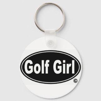 Porte-clés Porte - clé du bouton fille de golf