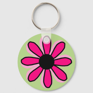 Porte-clés Porte - clé du bouton Fleur Rose