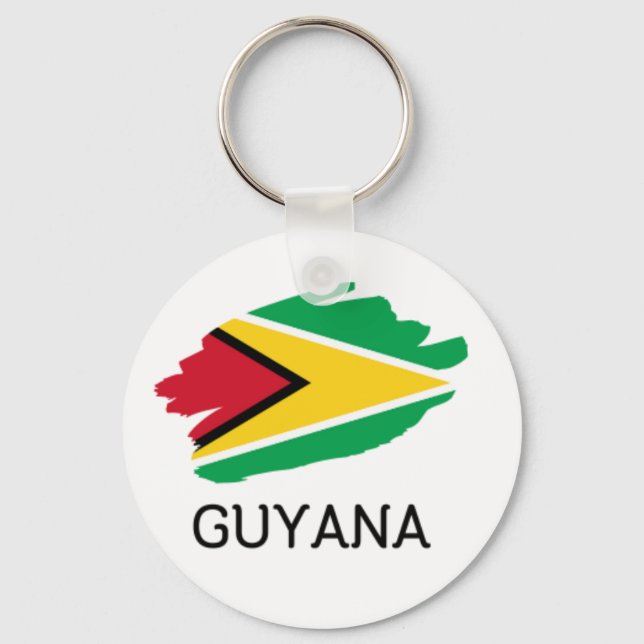 Porte-clés Porte - clé du bouton Guyana (Recto)