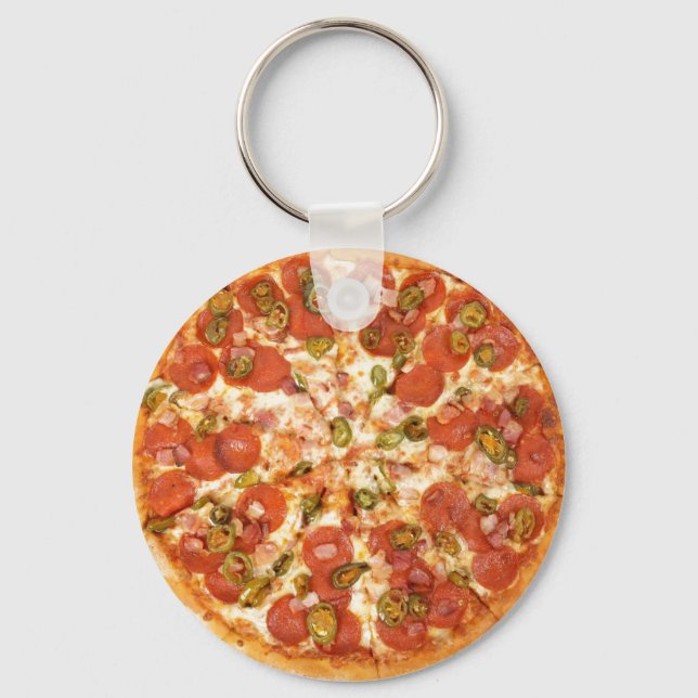 Porte-clés Porte - clé du bouton Pizza (Recto)