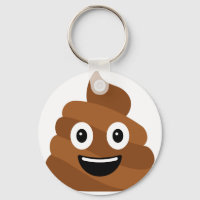 Porte - clé du bouton Poop Emoji