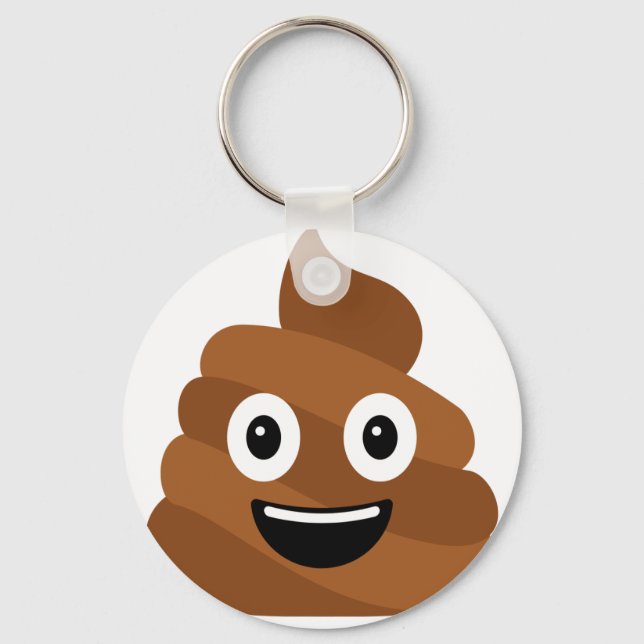 Porte-clés Porte - clé du bouton Poop Emoji (Recto)