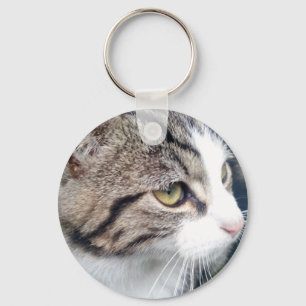 Porte-clés Porte - clé du bouton rond de l'image de l'animal