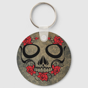 Porte-clés Porte - clé du bouton rouge Rose