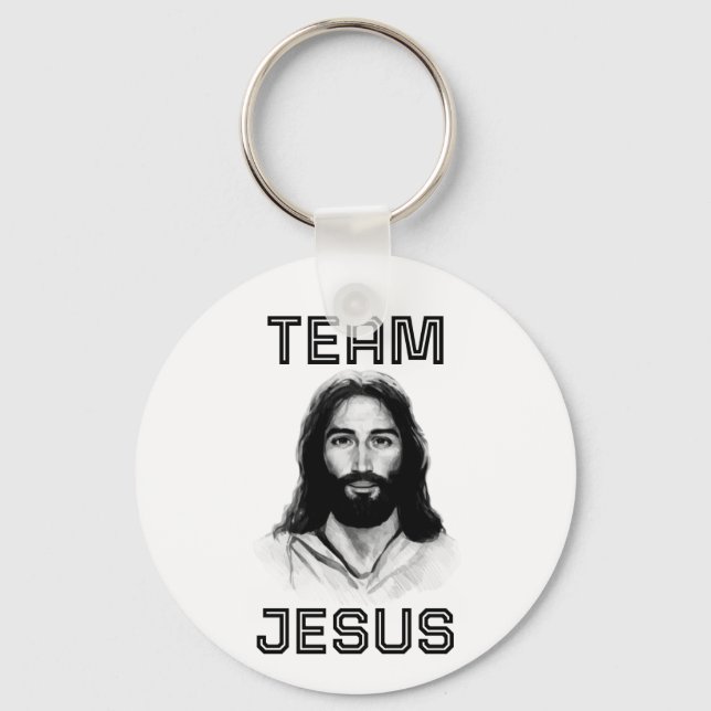 Porte-clés Porte - clé du bouton Team Jesus (Recto)