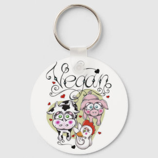Porte-clés Porte - clé du bouton Vegan