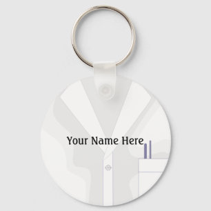Porte-clés Porte - clé du bouton Veste de manteau de laborat