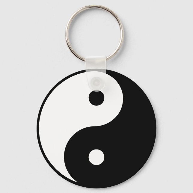 Porte-clés Porte - clé du bouton Yin Yang (Recto)