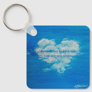 Porte-clés Porte - clé du cercle en métal du nuage cardiaque,