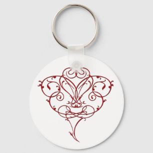 Porte-clés Porte - clé du coeur floral