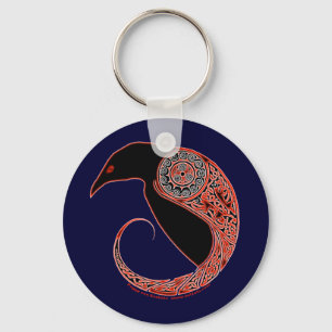Porte-clés Porte - clé du Corbeau celtique de Morrigan, bleu