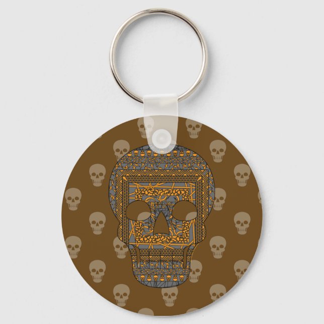Porte-clés Porte - clé du crâne d'Halloween (Recto)