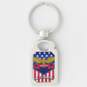 Porte-clés Porte - clé du drapeau Alabama USA