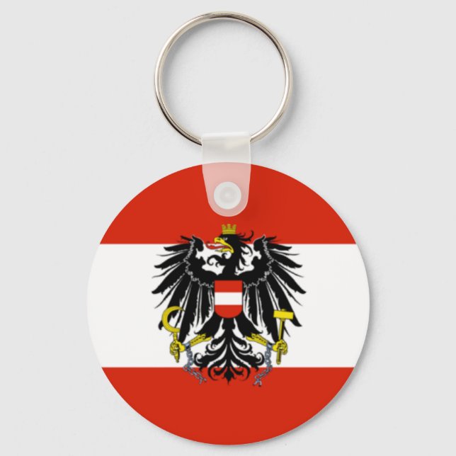 Porte-clés Porte - clé du drapeau autrichien (Recto)