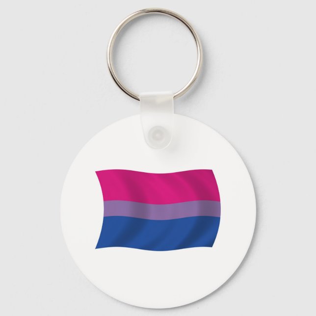 Porte-clés Porte - clé du drapeau de la fierté bisexuelle (Recto)