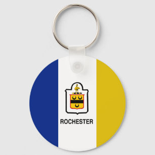 Porte-clés Porte - clé du drapeau de la ville de Rochester (N