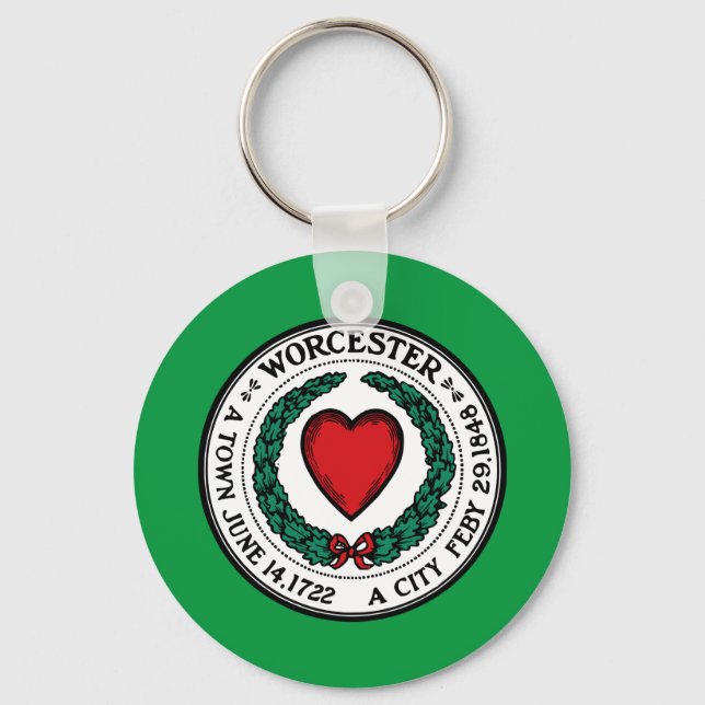 Porte-clés Porte - clé du drapeau de la ville de Worcester (M (Recto)