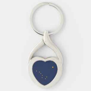 Porte-clés Porte - clé du drapeau de l'État de l'Alaska