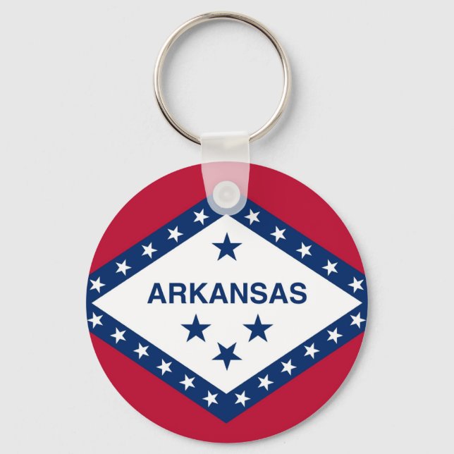 Porte-clés Porte - clé du drapeau de l'État de l'Arkansas (Recto)