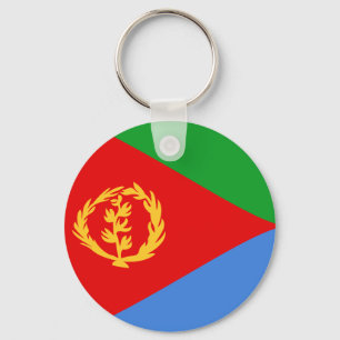Porte-clés Porte - clé du drapeau d'Érythrée Fisheye