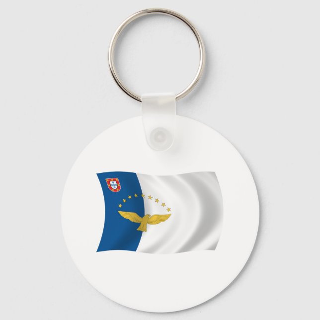 Porte-clés Porte - clé du drapeau des Açores (Recto)