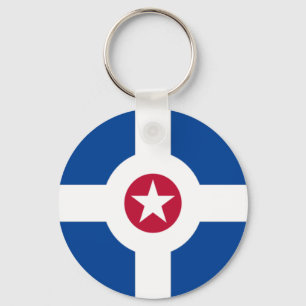 Porte-clés Porte - clé du drapeau d'Indianapolis (Indiana)