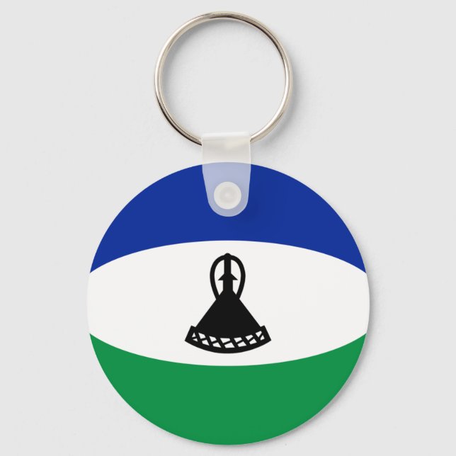 Porte-clés Porte - clé du drapeau du Lesotho Fisheye (Recto)