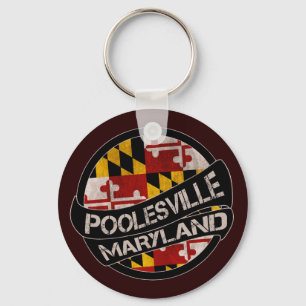 Porte-clés Porte - clé du drapeau du Maryland de Poolesville