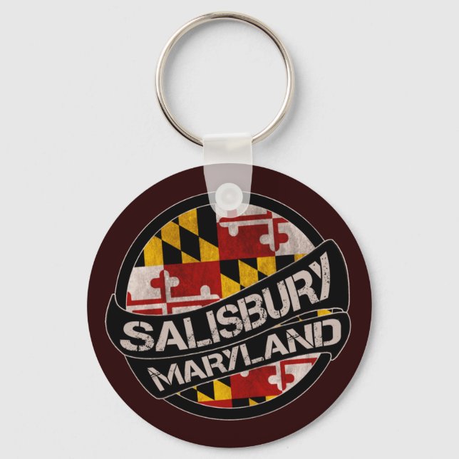 Porte-clés Porte - clé du drapeau du Maryland de Salisbury (Recto)
