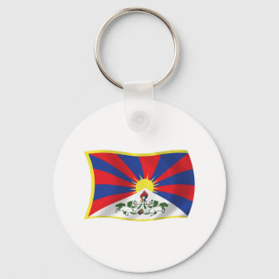 Porte-clés Porte - clé du drapeau du Tibet
