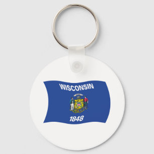 Porte-clés Porte - clé du drapeau du Wisconsin