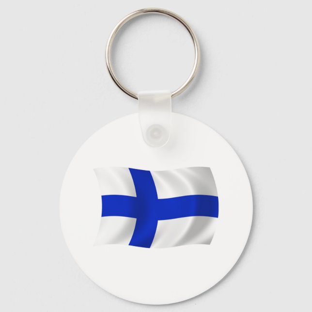 Porte-clés Porte - clé du drapeau finlandais (Recto)