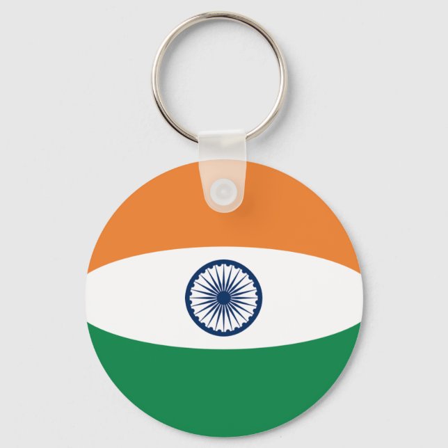 Porte-clés Porte - clé du drapeau indien Fisheye (Recto)