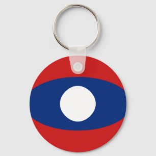Porte-clés Porte - clé du drapeau laotien Fisheye