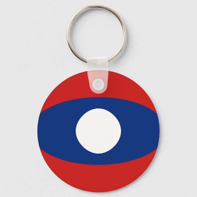 Porte-clés Porte - clé du drapeau laotien Fisheye (Recto)