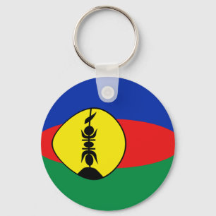 Porte-clés Porte - clé du drapeau néo-calédonien Fisheye