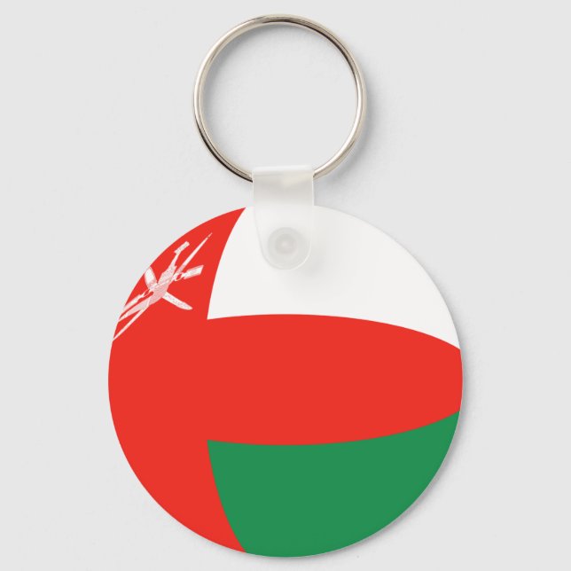 Porte-clés Porte - clé du drapeau Oman Fisheye (Recto)