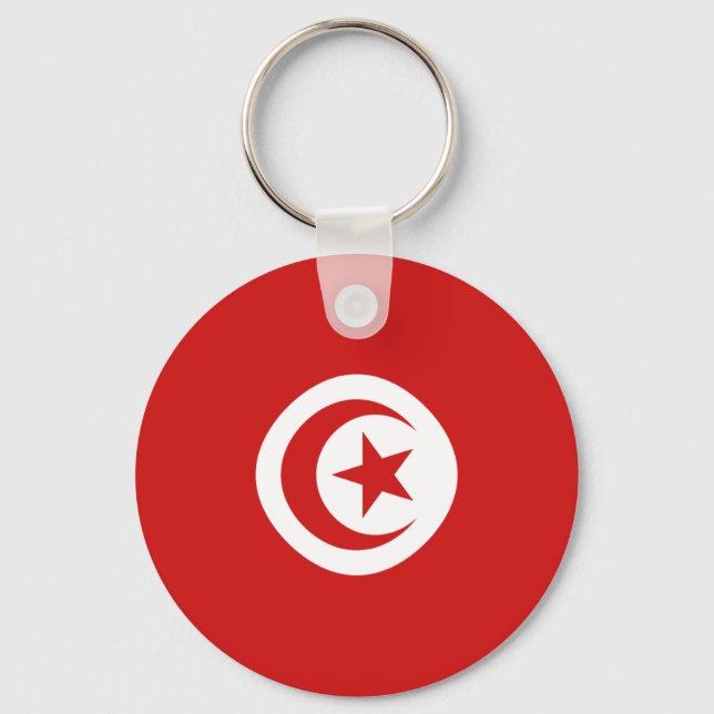 Porte-clés Porte - clé du drapeau tunisien Fisheye (Recto)