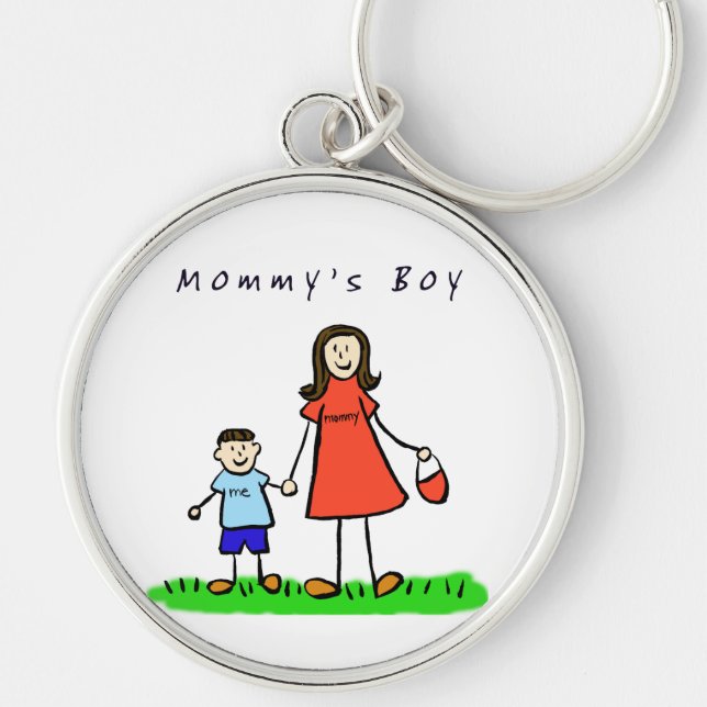 Porte-clés Porte - clé du garçon de maman (Brunette Hair) (Devant)