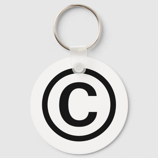 Porte-clés Porte - clé du logo Copyright (noir) (Recto)