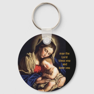 Porte-clés porte - clé du madonna e-2 et de l'enfant