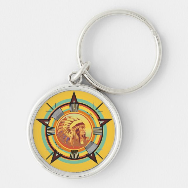 Porte-clés Porte - clé du Motif indien (Devant)