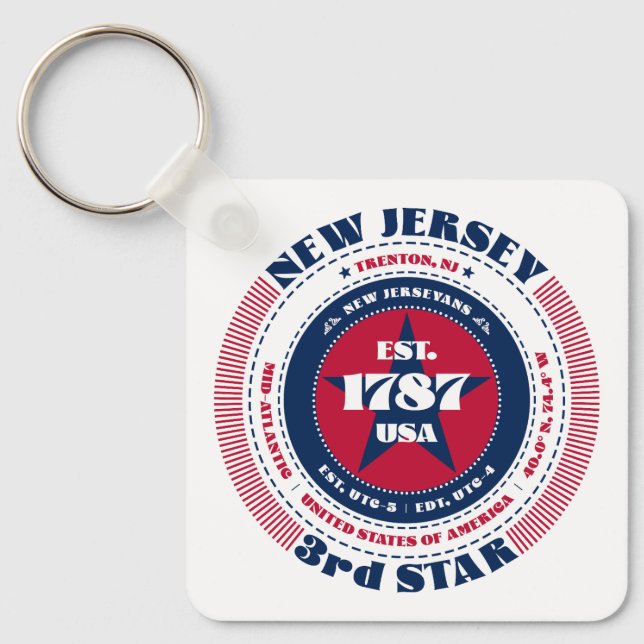 Porte-clés Porte - clé du New Jersey (Recto)