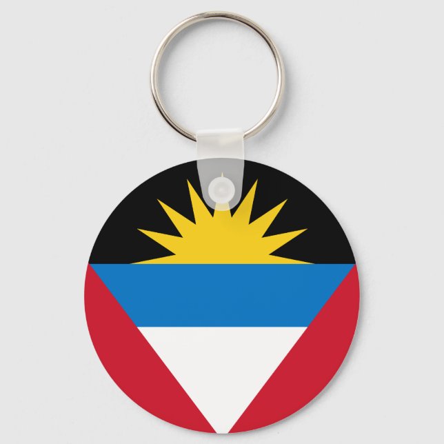 Porte-clés Porte - clé du pavillon d'Antigua-et-Barbuda (Recto)