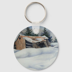 Porte-clés Porte - clé du paysage d'hiver